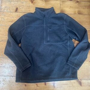 Black Quarter-Zip Fleece Pullover